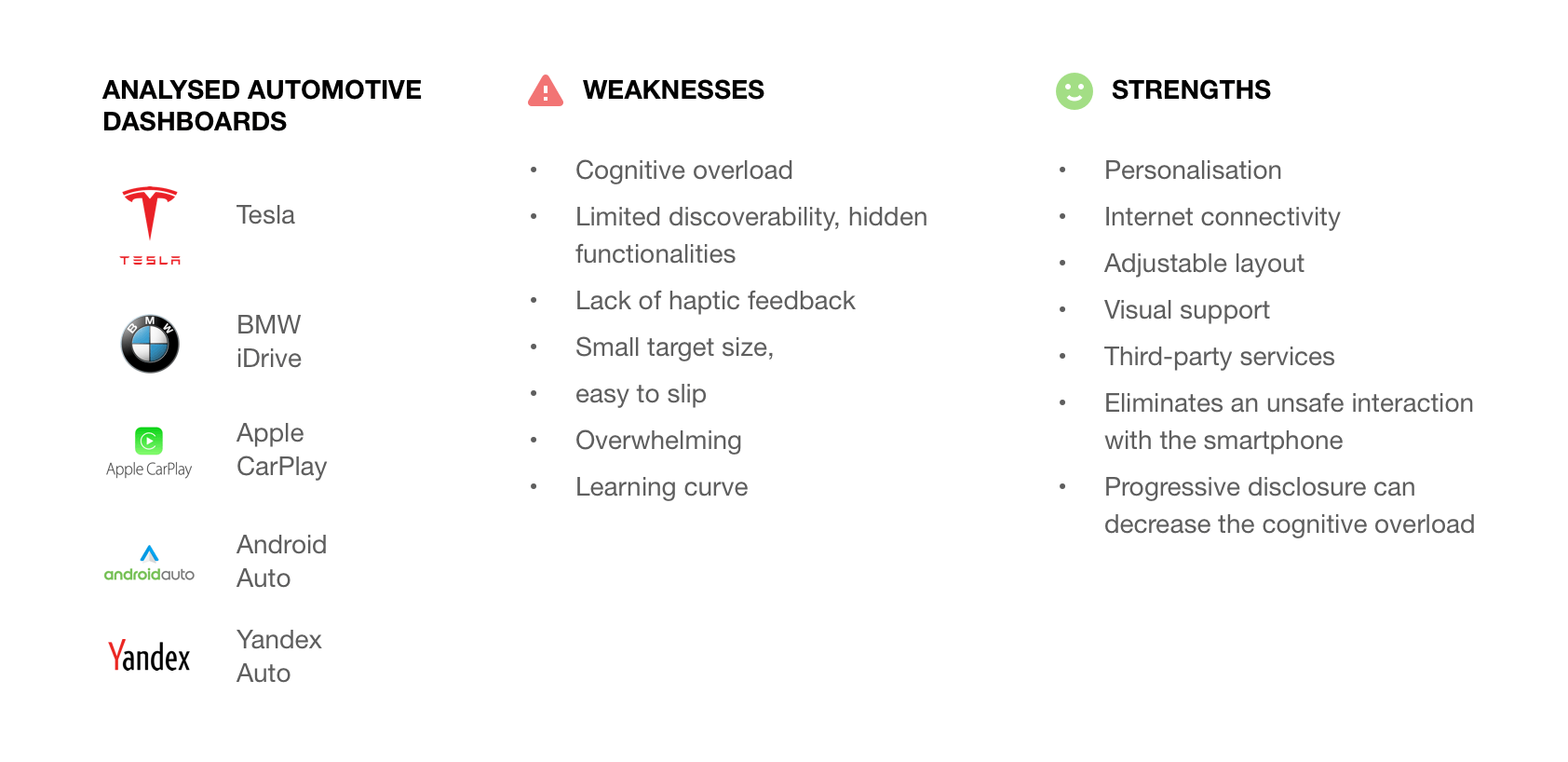 benchmark comparative table